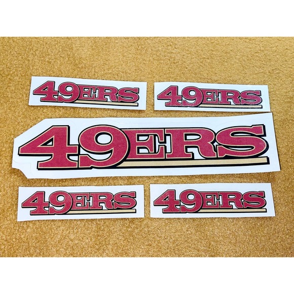 49ers High Quality Water Resistant Stickers Decals (pack of 5) - Picture 1 of 3